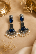Pearl Stone Statement Earrings – Available in 10 Colors