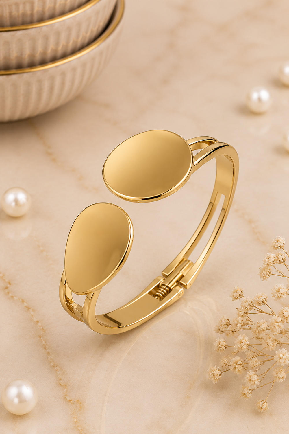 Dual Disc Gold Statement Kada