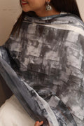 Taniva - Grey Digital Printed Chanderi Dupatta with Handcrafted Tassels â€“ Traditional Wear for Women, Lightweight & Elegant - Taniva