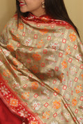 Soft and Stylish Pastel Patola Silk Dupatta - Taniva