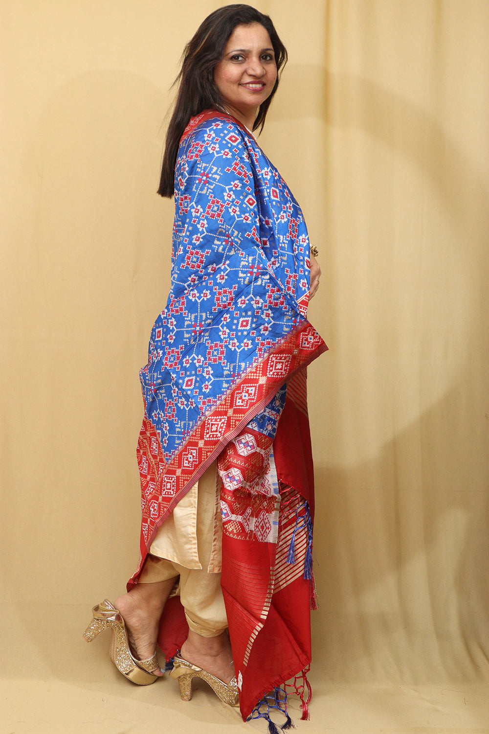 Exquisite Blue Patola Silk Dupatta - Timeless Elegance - Taniva
