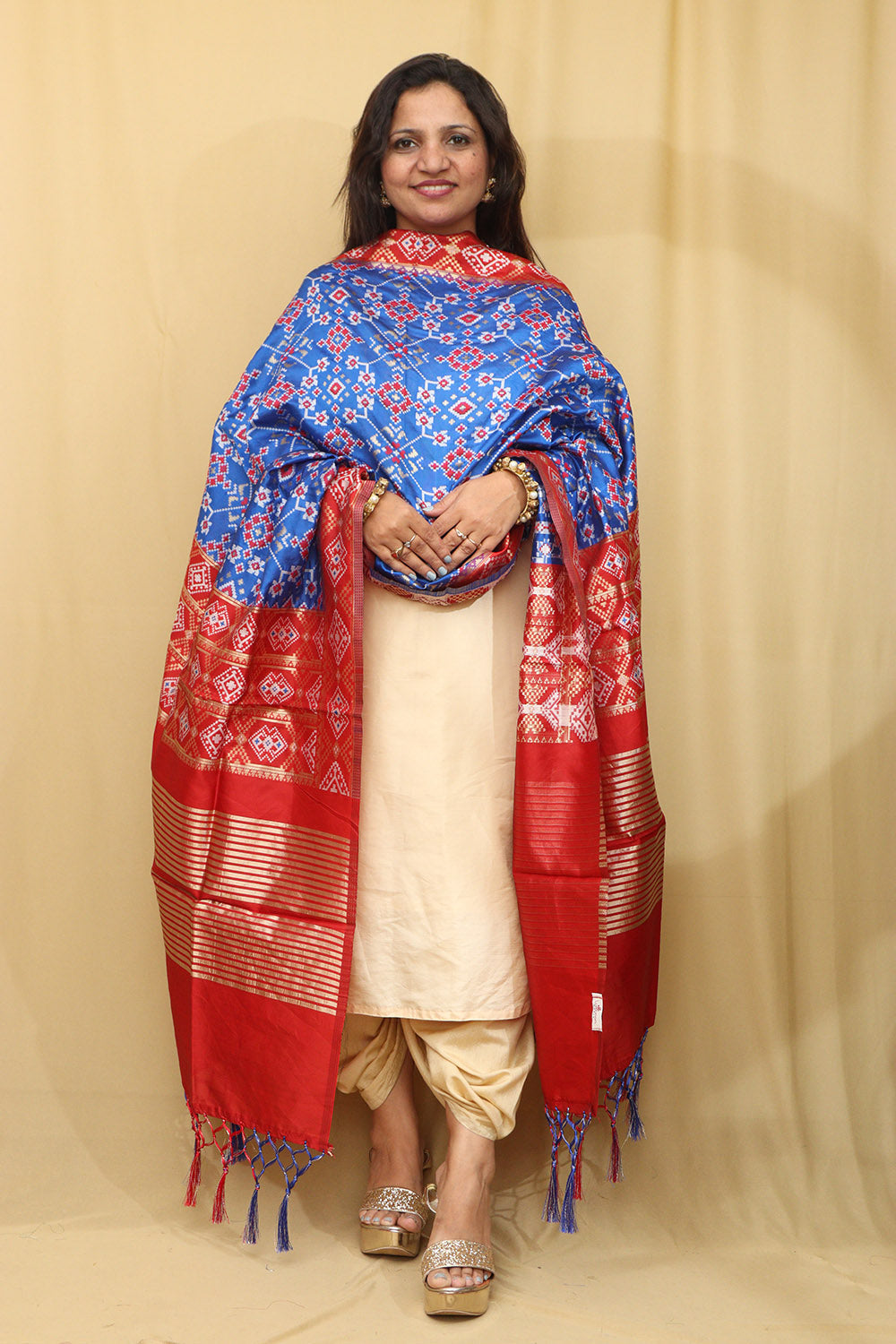 Exquisite Blue Patola Silk Dupatta - Timeless Elegance - Taniva