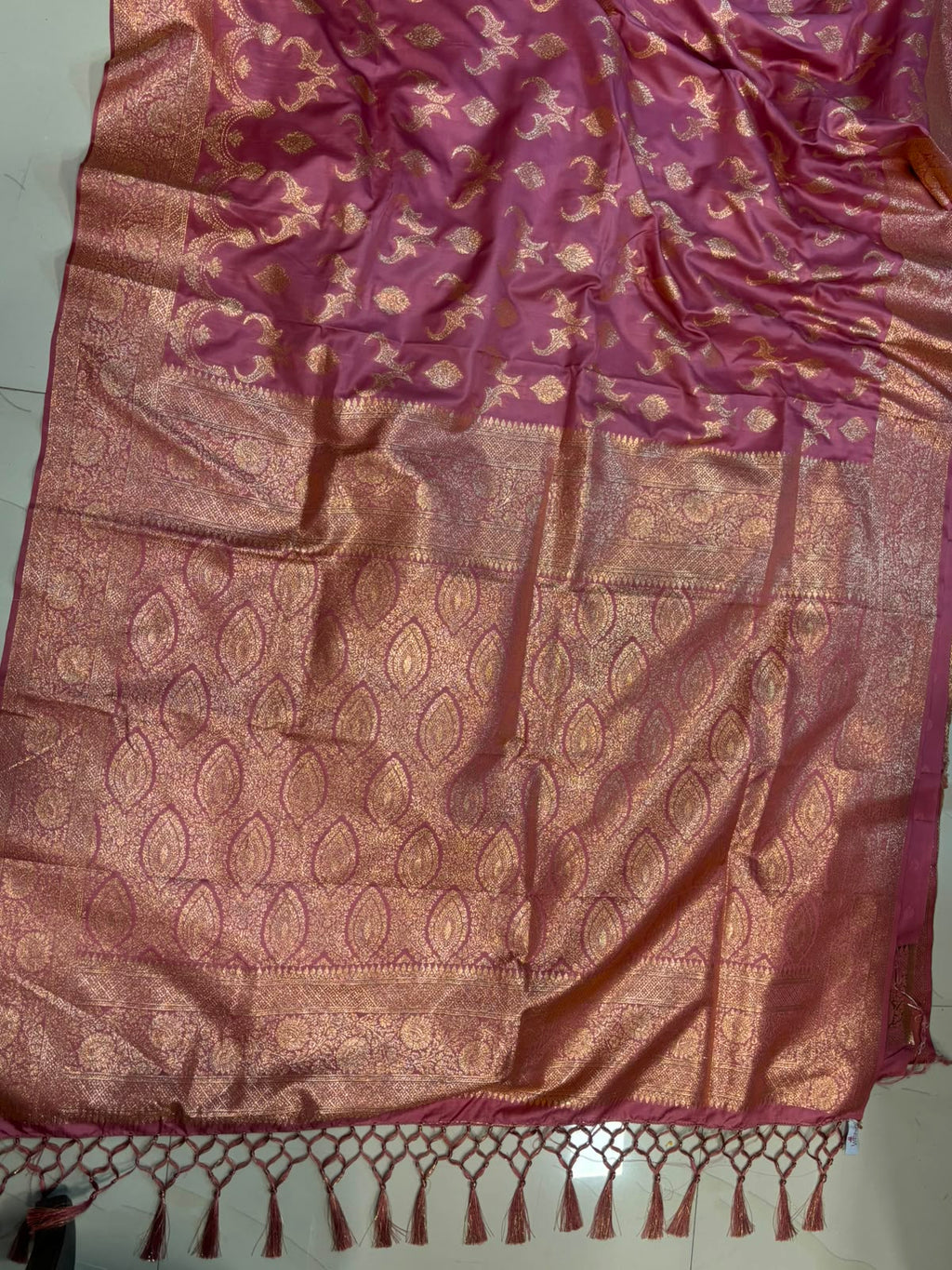 Pink Banarasi Soft Silk Saree India