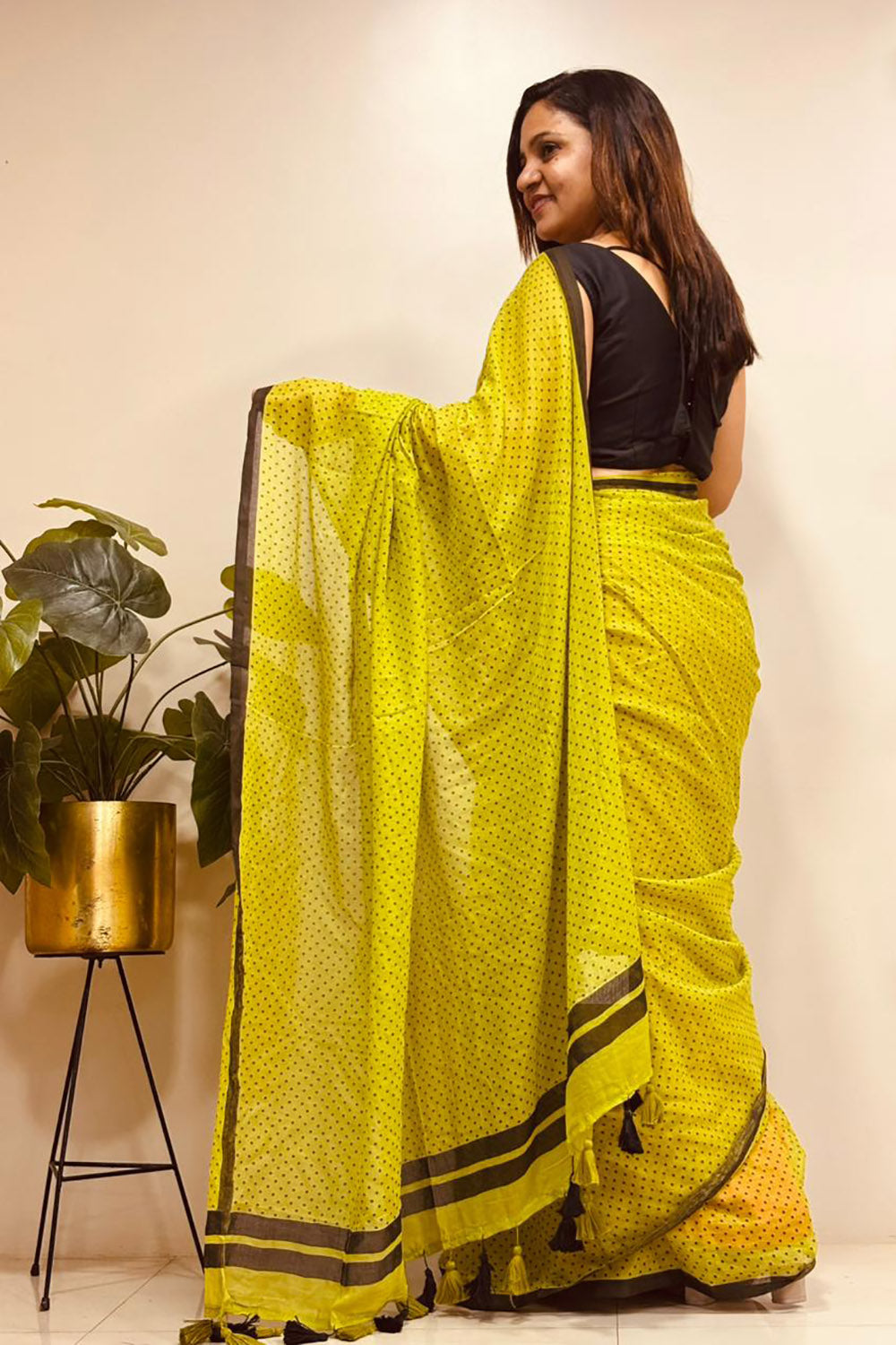 Green Bengal Mul Cotton Saree Everyday Wear