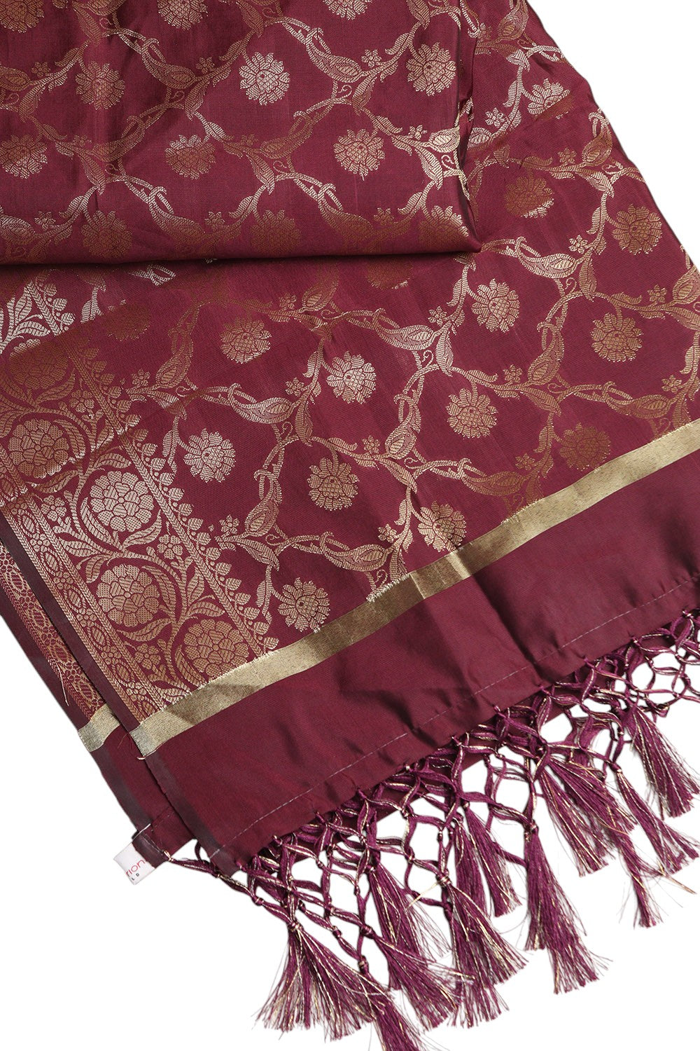 Exquisite Maroon Banarasi Silk Dupatta - Elegant and Luxurious - Taniva