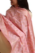 Pretty in Pink: Banarasi Silk Dupatta - with a beautifully handcrafted matching tassel - Taniva