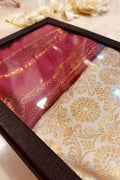 Premium Maroon and Beige Banarasi Silk Fashion Stole Gift Set of Two Stylish Wrap for Festive | College | Casual | Night Parties