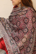 Multicolor Digital Printed Chanderi Ajrakh Design Dupatta