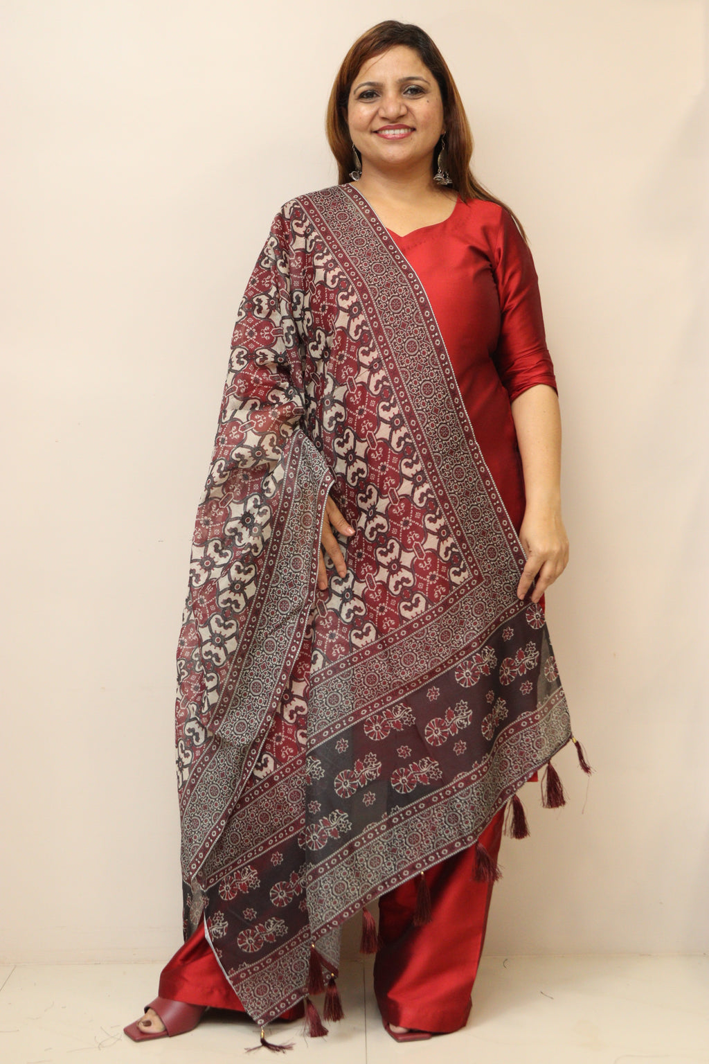 Multicolor Digital Printed Chanderi Dupatta
