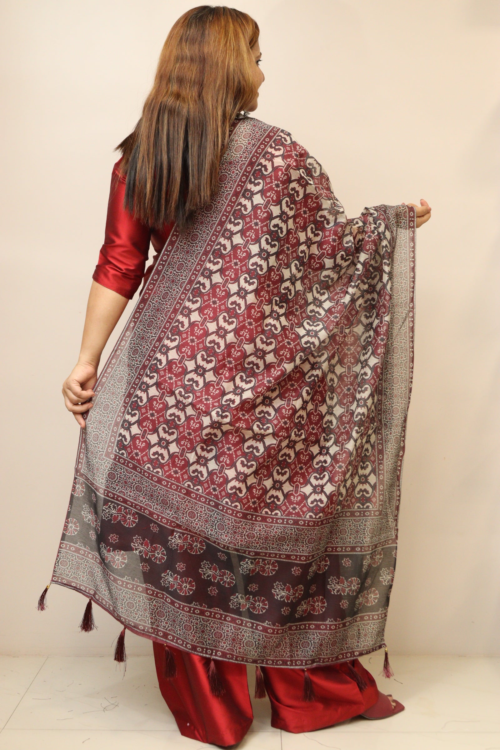 Multicolor Digital Printed Chanderi Dupatta