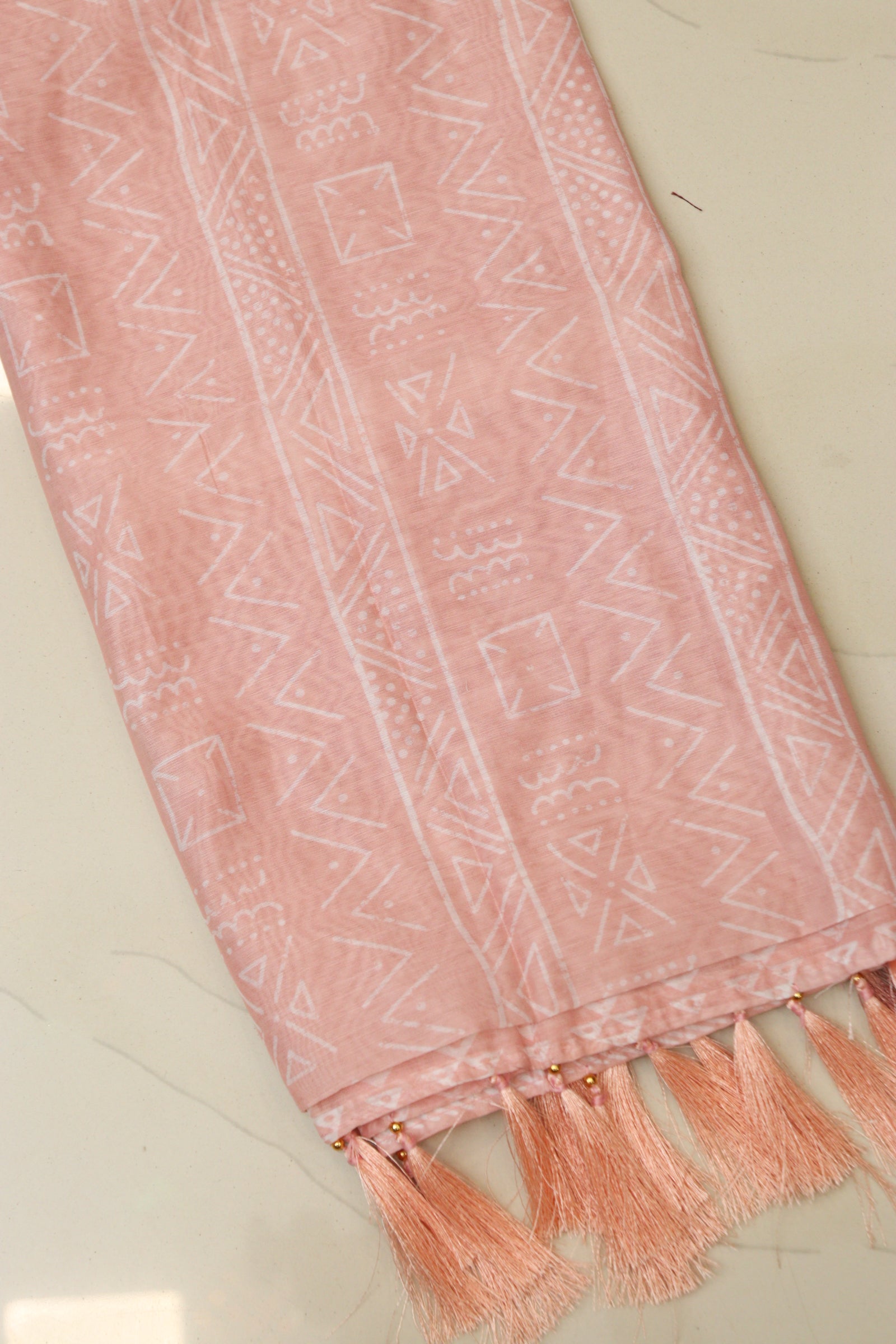 Peach Digital Printed Chanderi Dupatta