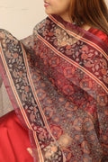 Multicolor Digital Printed Organza Ajrakh Design Dupatta