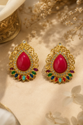 Pink Royale Art Diamond Stud Earrings Festive Everyday Elegance