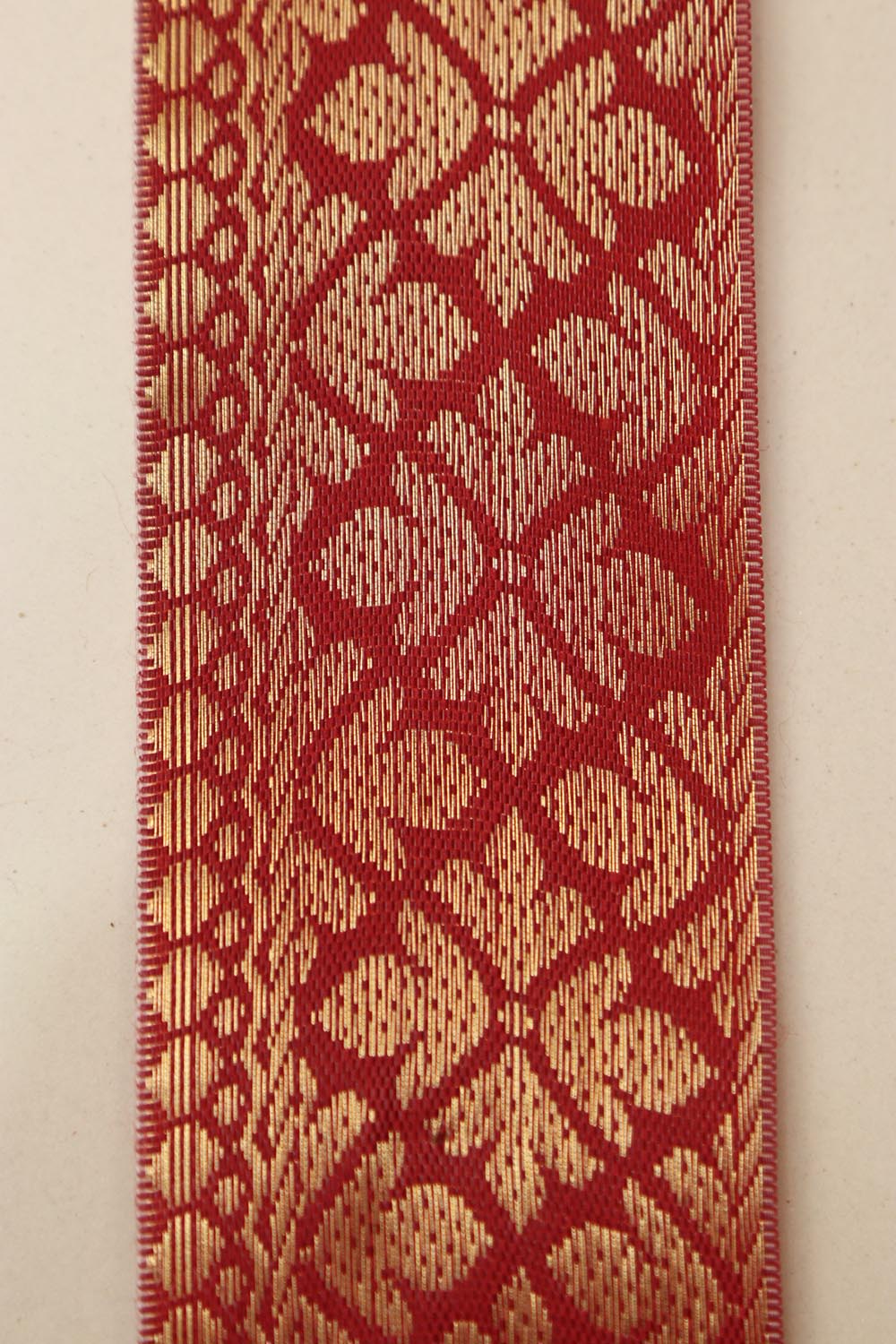 Red Banarasi Silk Border Lace (L 9 mtrs W 2.25 inch  )