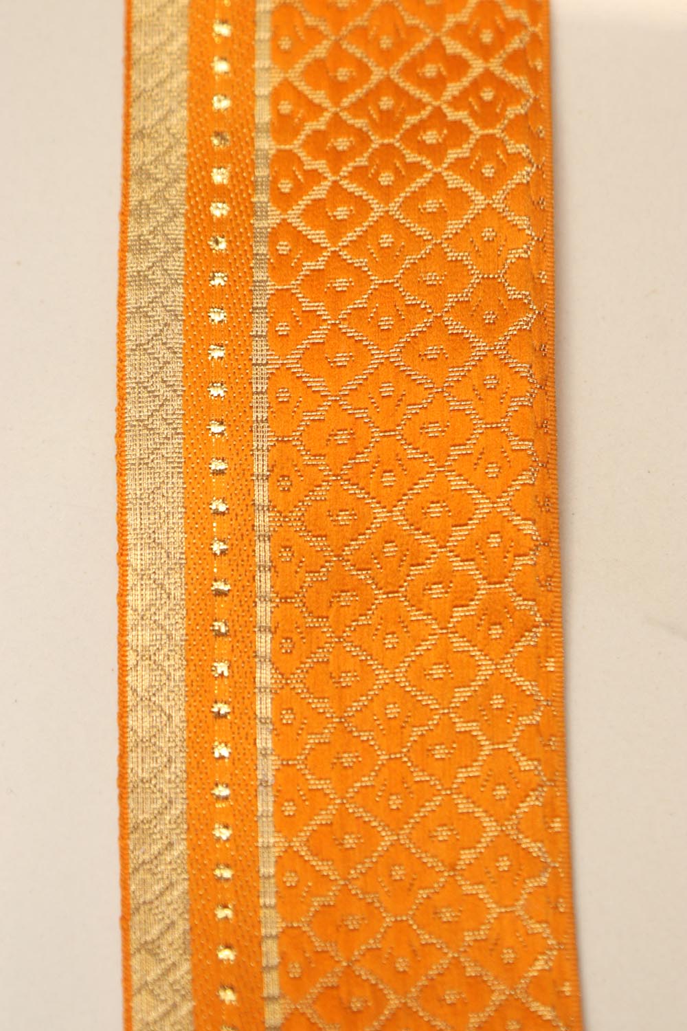 Yellow Banarasi Silk Border Lace (L 9 Mtrs W 2.5 inch )