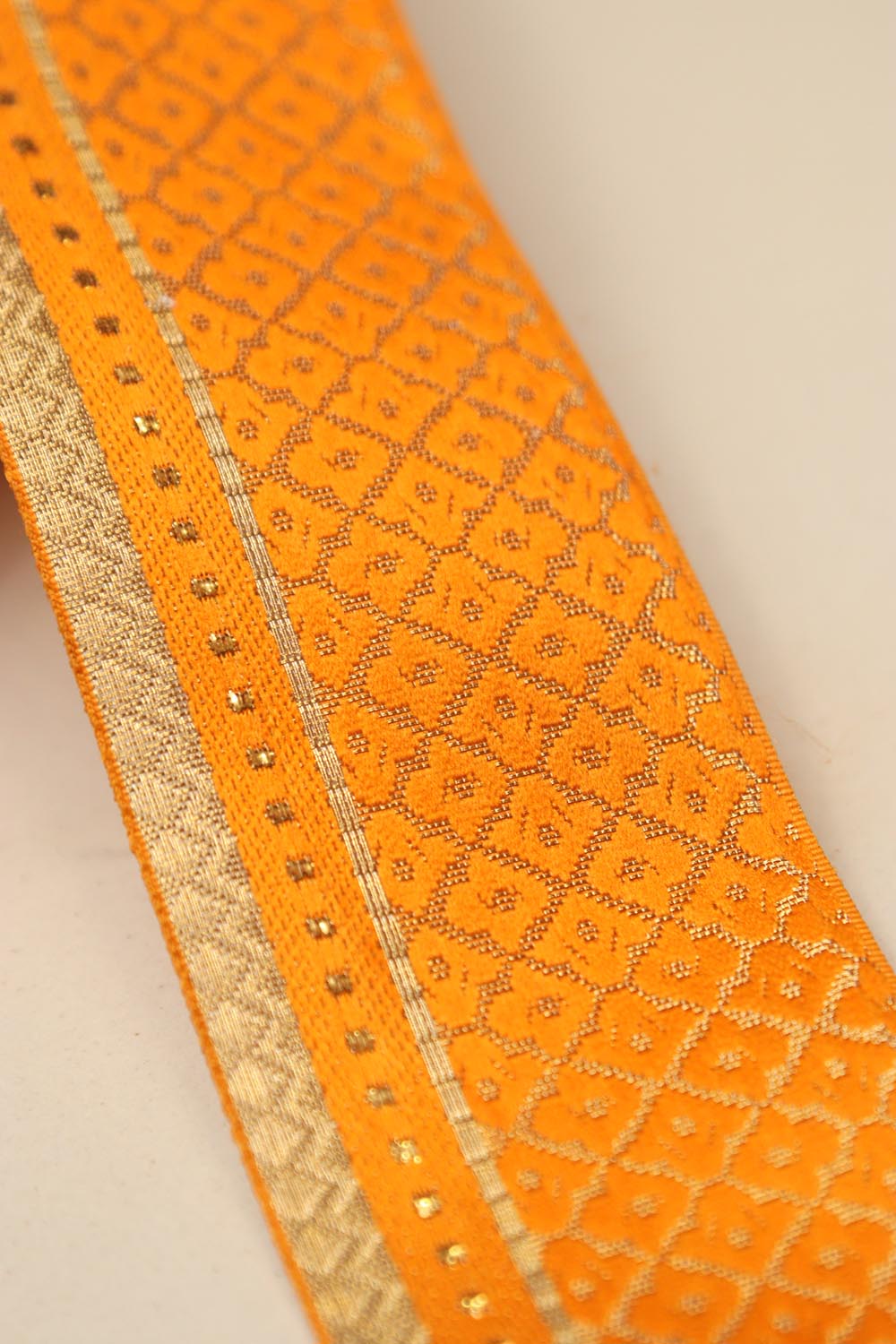 Yellow Banarasi Silk Border Lace (L 9 Mtrs W 2.5 inch )
