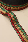 Multicolor Banarasi Silk Border Lace (L 9 Mtrs W 1.5 inch )