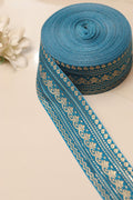 Blue Banarasi Silk Border Lace (L 9 Mtrs W 2 inch )