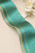 Blue Banarasi Silk Border Lace – 2 Inch x 9 Mtrs – For Sarees, Kurtas & Home Decor