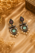 Regalia Oxidized Pearl Statement Earrings – Available in 12 Colors
