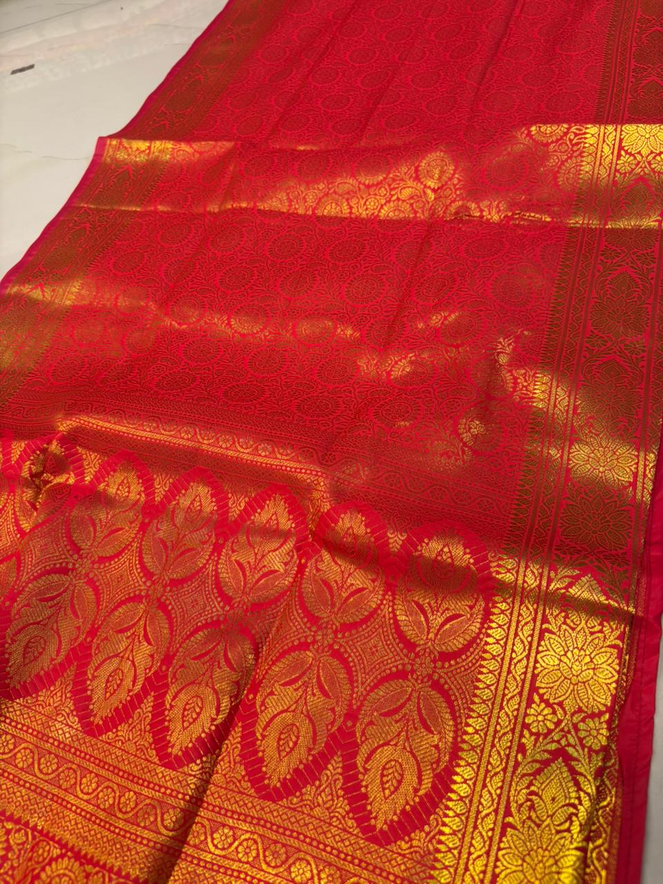 Reddish Orange Banarasi Silk Fashion Stole | Stylish Wrap for Festive , College, casual parties, & Night Outs